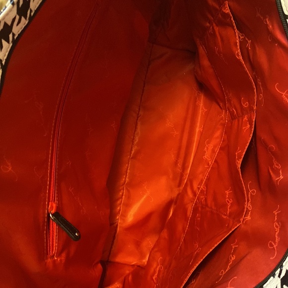 Vera Bradley Large Vinyl Tote Houndstooth Zippered - Picture 7 of 13